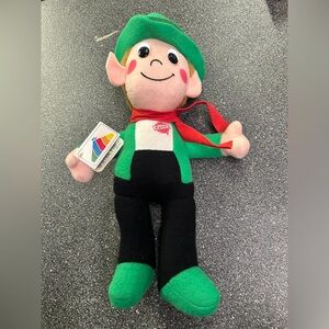 This is a vintage promotional plush doll of Ernie Keebler, mascot for Keebler